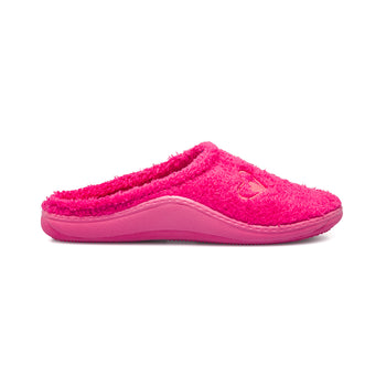 Pantofole da donna fucsia in tessuto con cuore ricamato Forzasette, Ciabatte Donna, SKU p412000852, Immagine 0